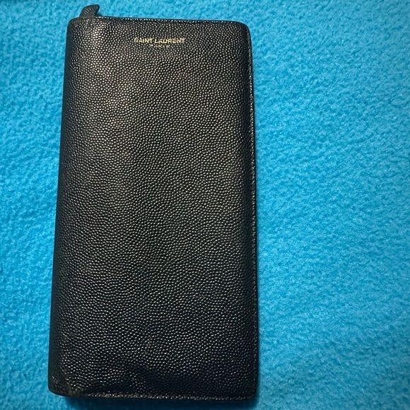 Saint Laurent Continental Grained Leather Wallet in EUC - Picture 1 of 5
